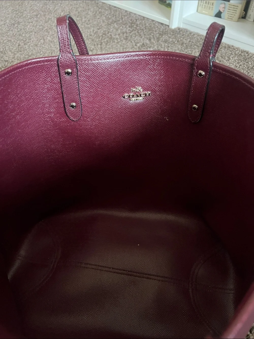 Leather tote bag, Coach Reversible City Tote